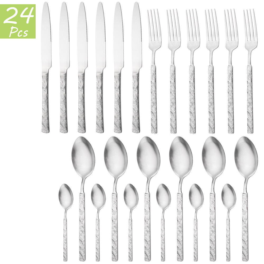 Vintage Collectible Spoons - 304 스테인리스 스틸 식기류 세트, 빈티지
