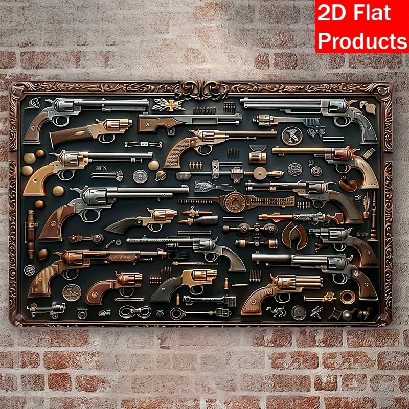 Vintage Collectible Guns - [금속 장식 플라크] 빈티지 총기 컬렉션