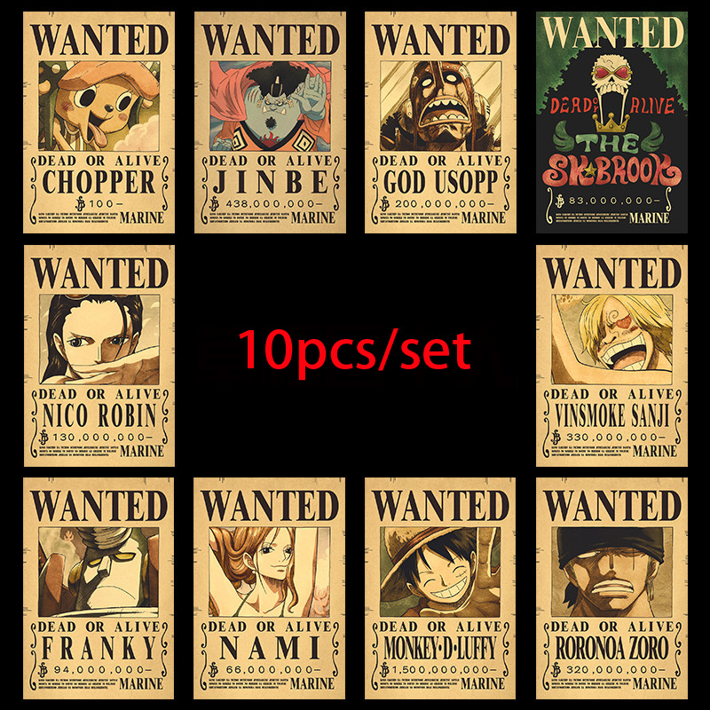 Vintage Things Collection - 10개 애니메이션 원피스 루피 30억 지로