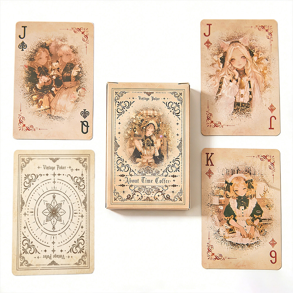 Vintage Collectible Playing Cards - 빈티지 동화 소녀 플레잉 카드 55개,