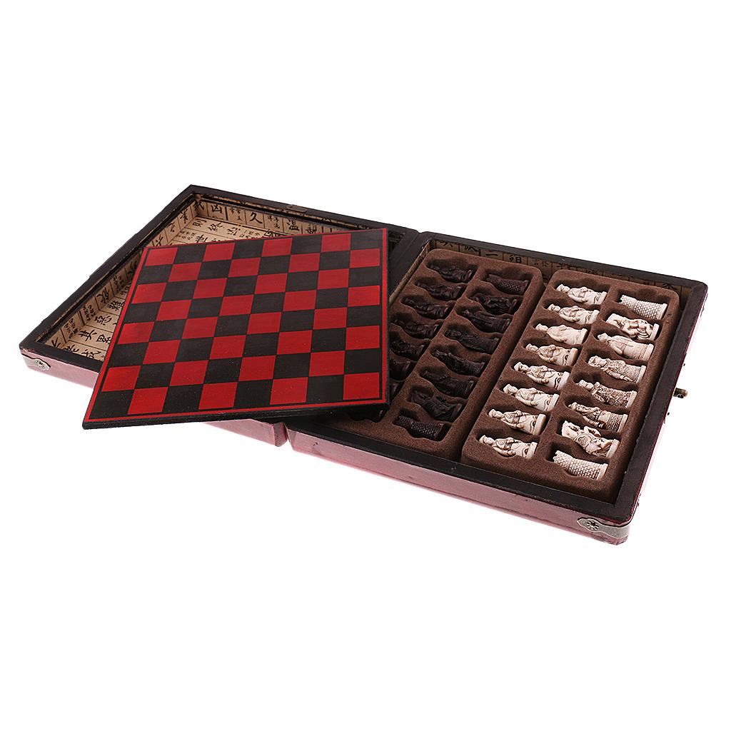 Vintage Collection Playset - 중국 체스 세트 나무 미니어처 보드