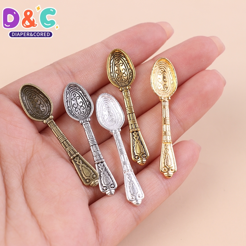 Vintage Collectible Spoons - 1:12 인형 집 미니어처 스푼, 빈티지