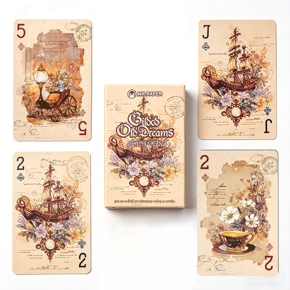 Vintage Collectible Playing Cards - 55pcs 빈티지 미적 플레잉 카드 (57*88mm)