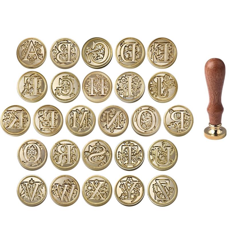 Vintage Collectible Stamps - A-Z 빈티지 봉인 된 왁스 스탬프
