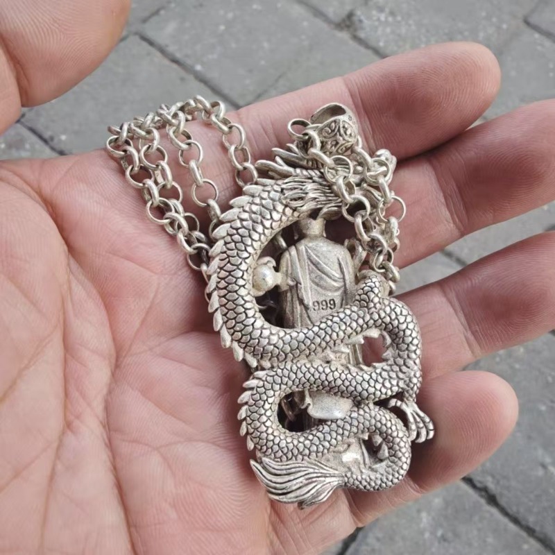실버 도금 불상 펜던트 목걸이 빈티지 마하바이로카나 상 - Vintage Collectible Jewelry 리뷰 및 가격