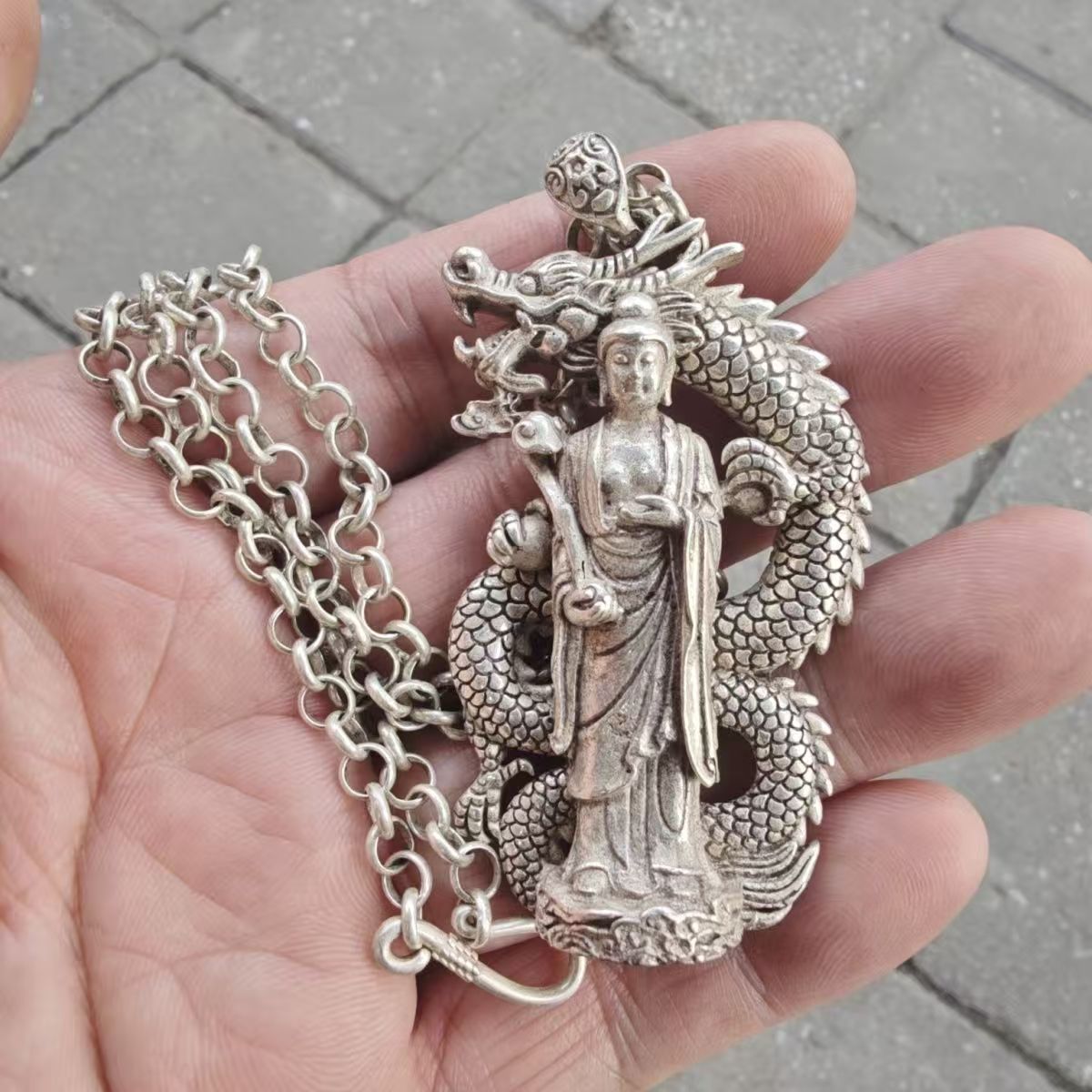 실버 도금 불상 펜던트 목걸이 빈티지 마하바이로카나 상 - Vintage Collectible Jewelry 리뷰 및 가격