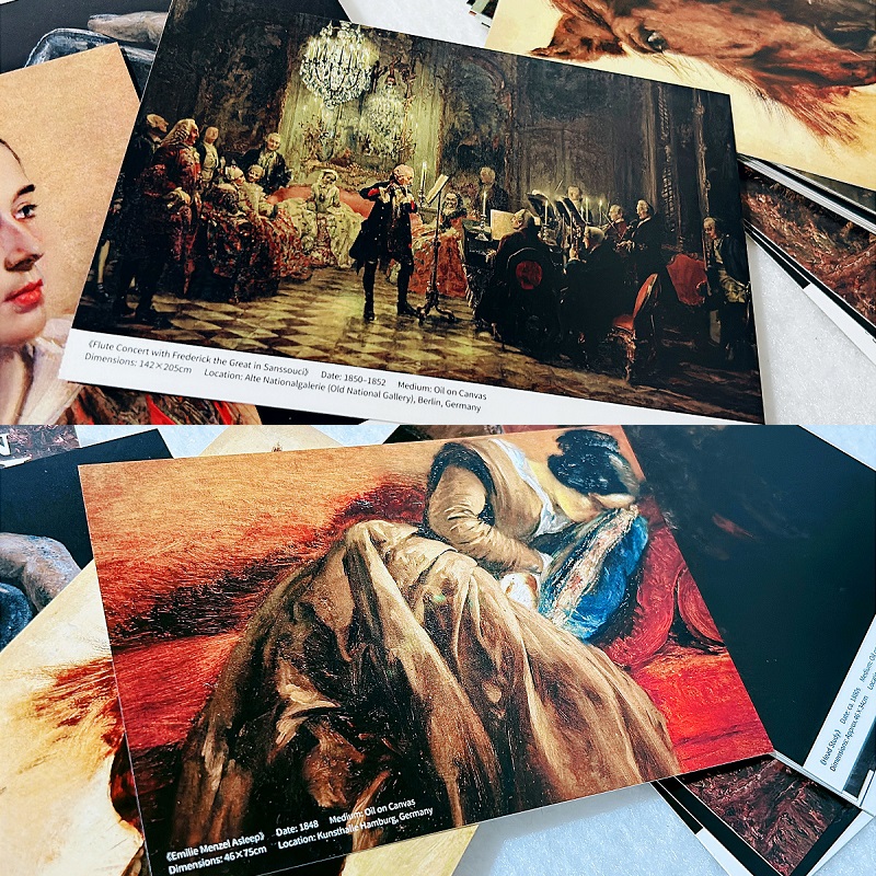 30PCS 아돌프 폰 멘젤 유화 엽서 세트 - 독일 고 - Collectible Vintage Greeting Cards 리뷰 및 가격