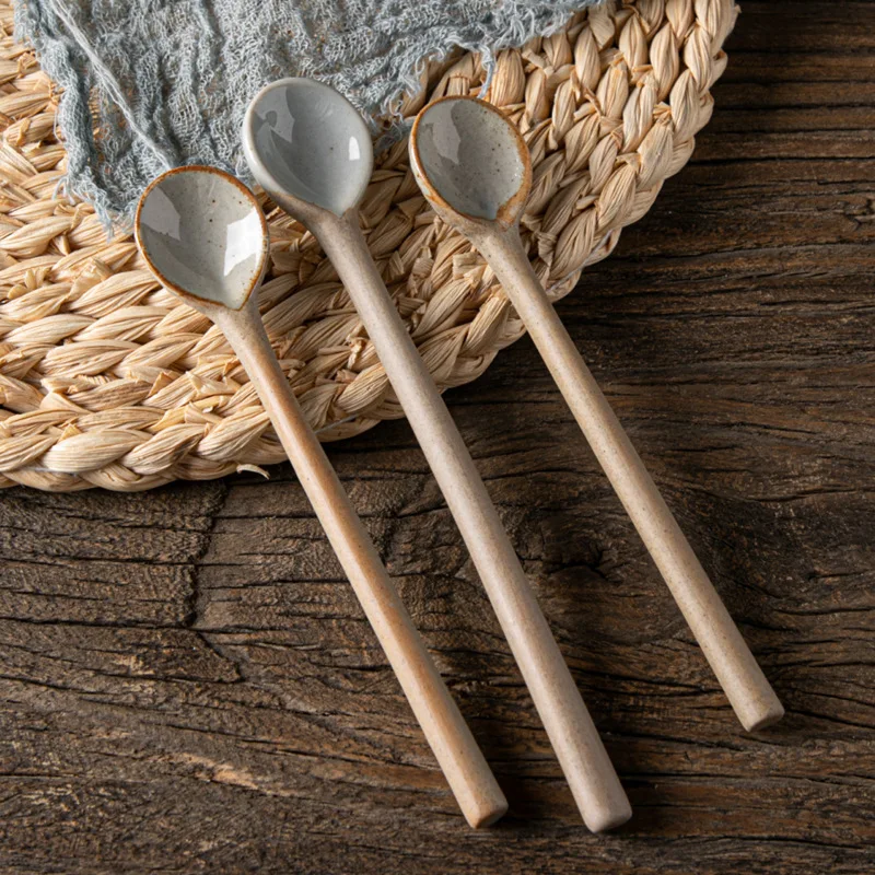 빈티지 일본 세라믹 작은 스푼 커피 스쿠프, 긴 손잡이 - Vintage Collectible Spoons 리뷰 및 가격