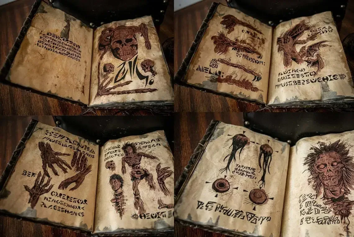 빈티지 네크로노미콘 - 어둠의 마법 소환 책, 25페이 - Vintage And Collectible Books 리뷰 및 가격
