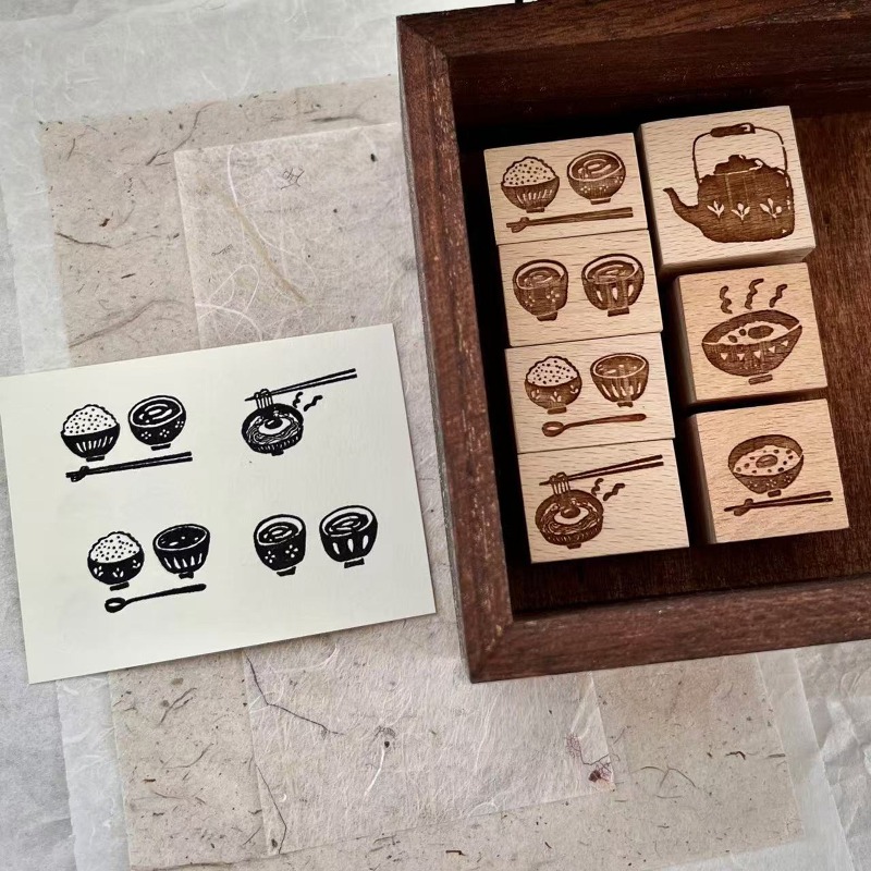 빈티지 일상생활 찻주전자 그릇 나무 고무 스탬프 DIY - Vintage Collectible Stamps 리뷰 및 가격