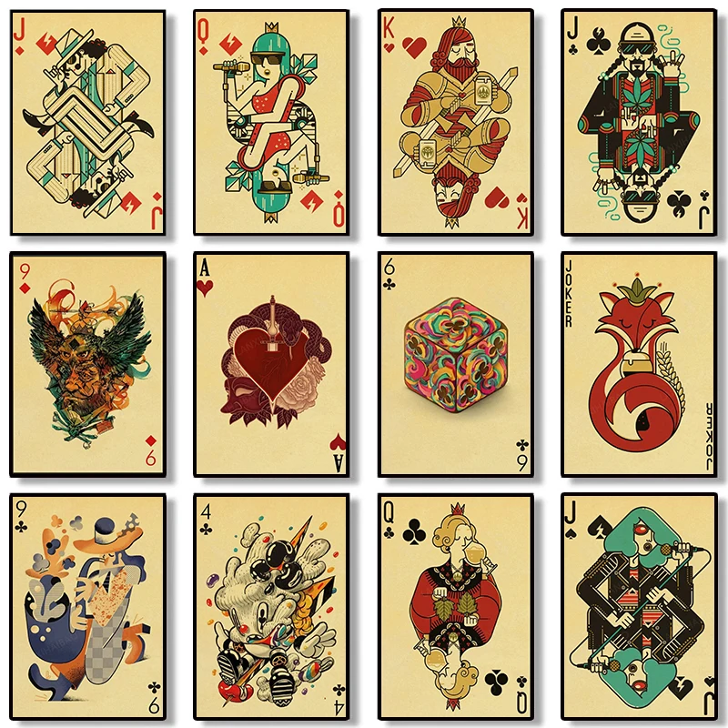 노르딕 컬렉션 플레잉 카드 인용문 포스터 벽 예술 장식 - Vintage Collectible Playing Cards 리뷰 및 가격