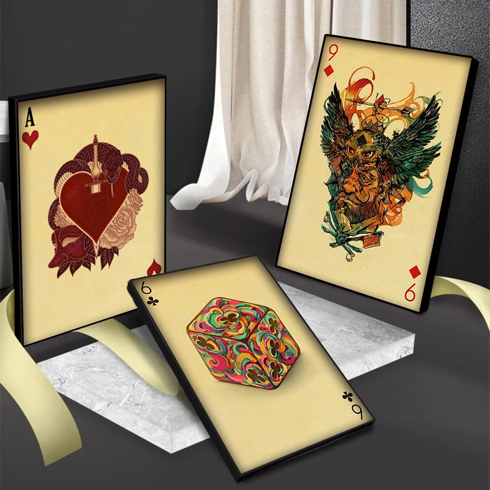 노르딕 컬렉션 플레잉 카드 인용문 포스터 벽 예술 장식 - Vintage Collectible Playing Cards 리뷰 및 가격