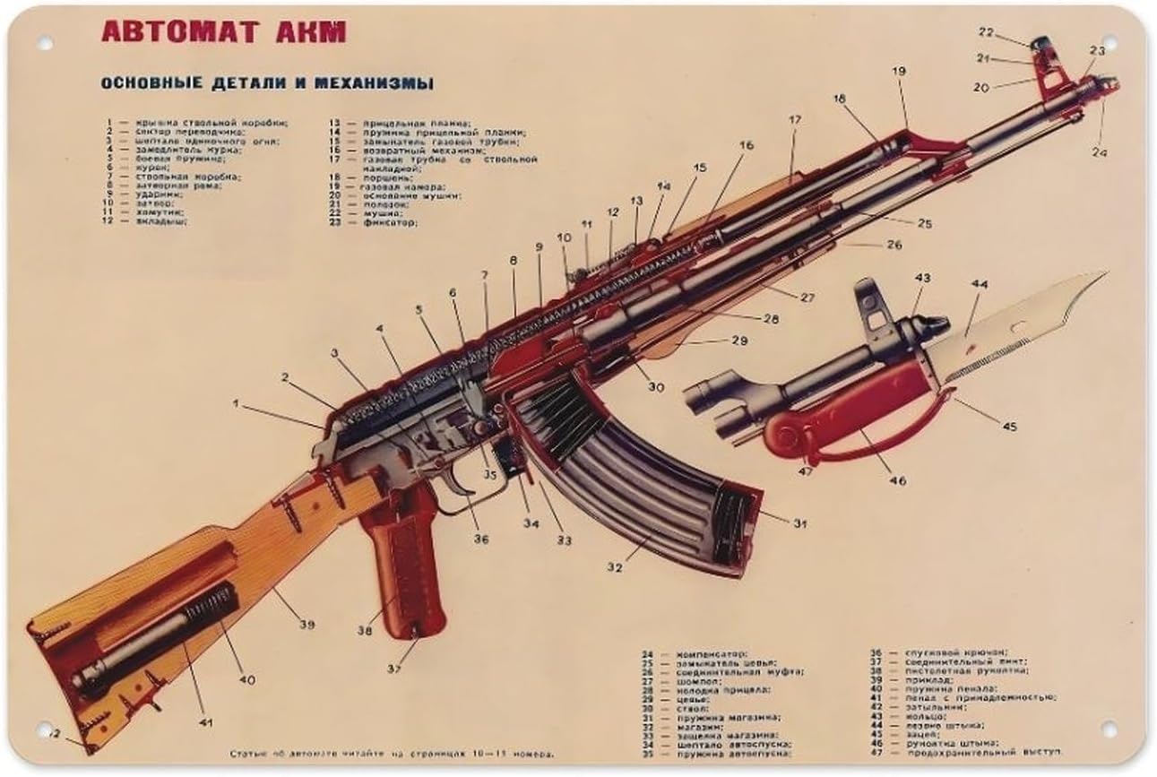 빈티지 칼라시니호프 돌격소총 AK-47 개조 구조도표  - Vintage Collectible Guns 리뷰 및 가격