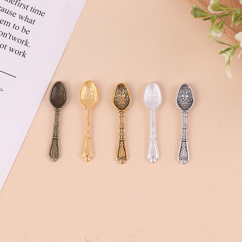 1:12 인형 집 미니어처 스푼, 빈티지 미니 금속 커 - Vintage Collectible Spoons 리뷰 및 가격