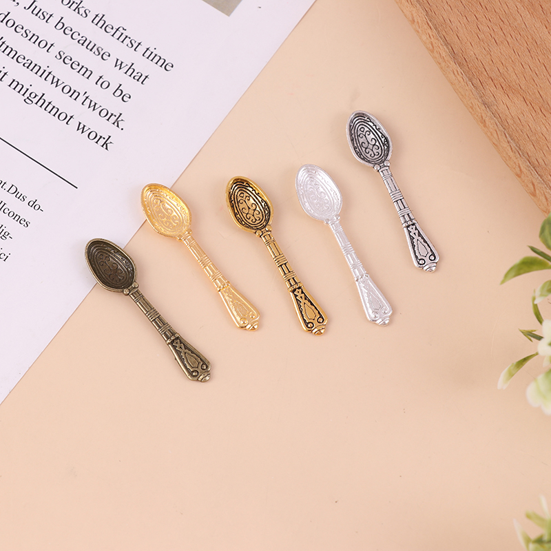 1:12 인형 집 미니어처 스푼, 빈티지 미니 금속 커 - Vintage Collectible Spoons 리뷰 및 가격