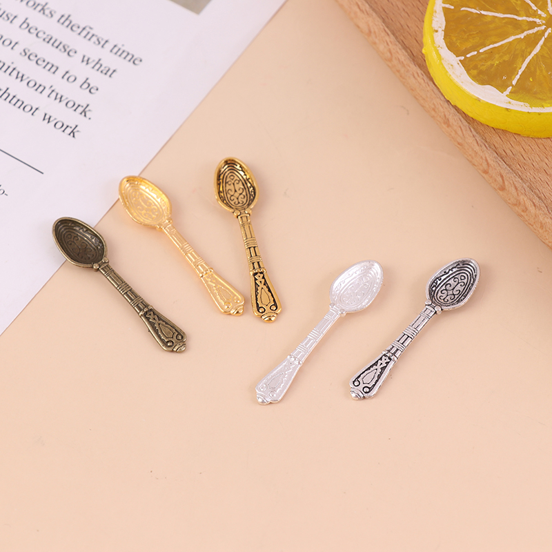 1:12 인형 집 미니어처 스푼, 빈티지 미니 금속 커 - Vintage Collectible Spoons 리뷰 및 가격