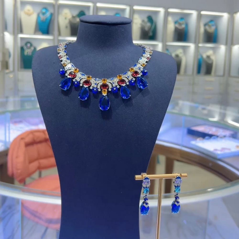 디자이너 컬렉션 스타일 귀걸이 목걸이 여성용 큐빅 지르 - Vintage Collectible Jewelry 리뷰 및 가격