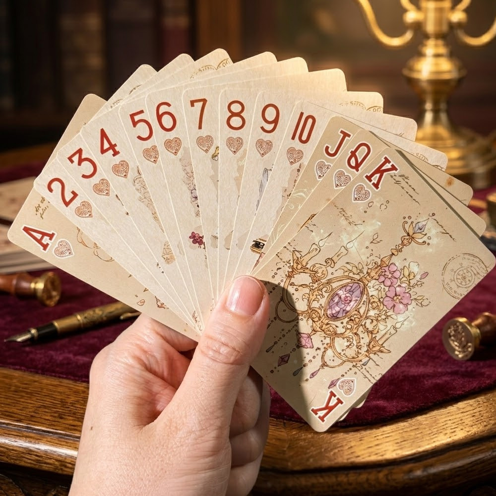 55pcs 빈티지 미적 플레잉 카드 (57*88mm)  - Vintage Collectible Playing Cards 리뷰 및 가격