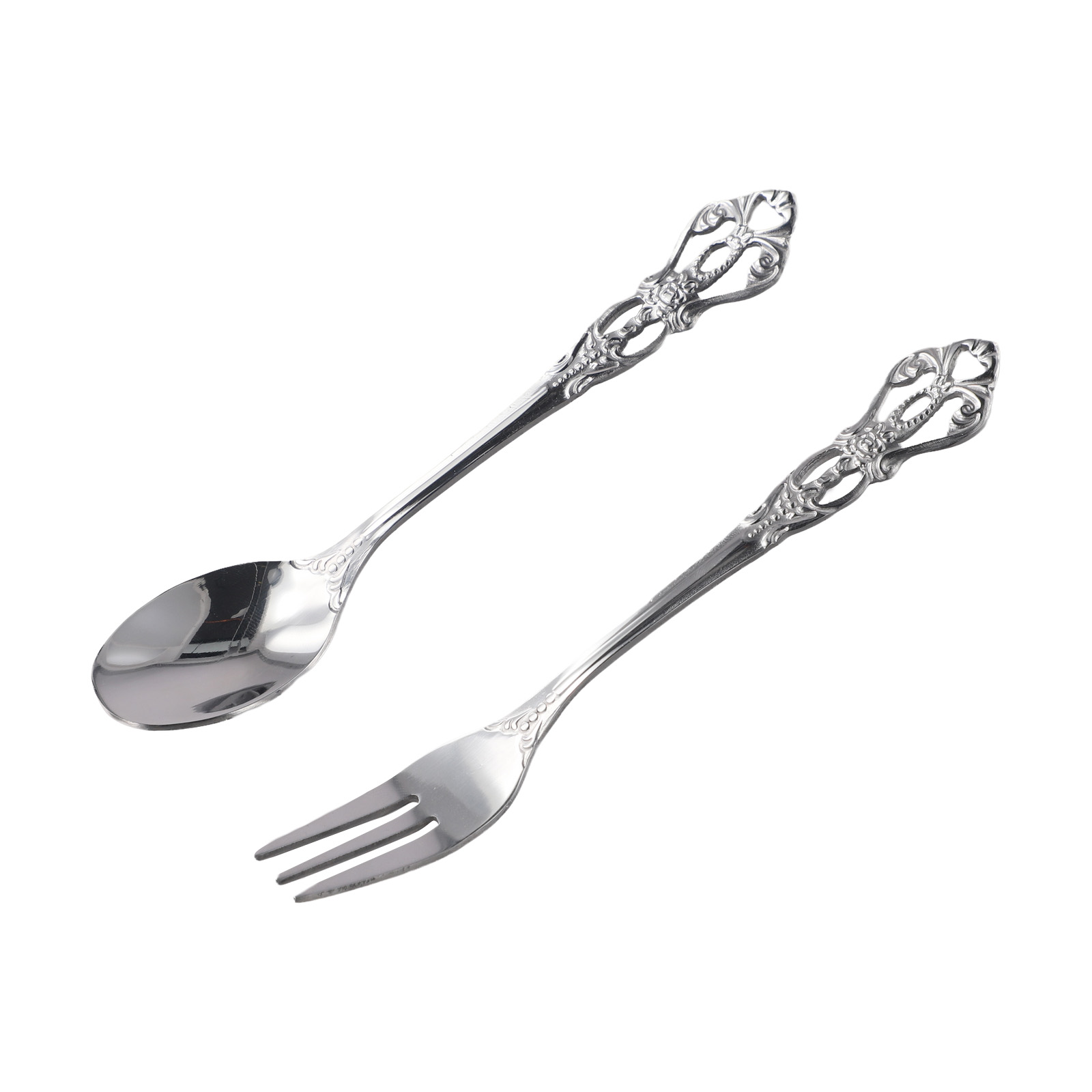 1쌍 빈티지 골드 스푼 포크 수저 세트 스테인리스 스틸 - Vintage Collectible Spoons 리뷰 및 가격