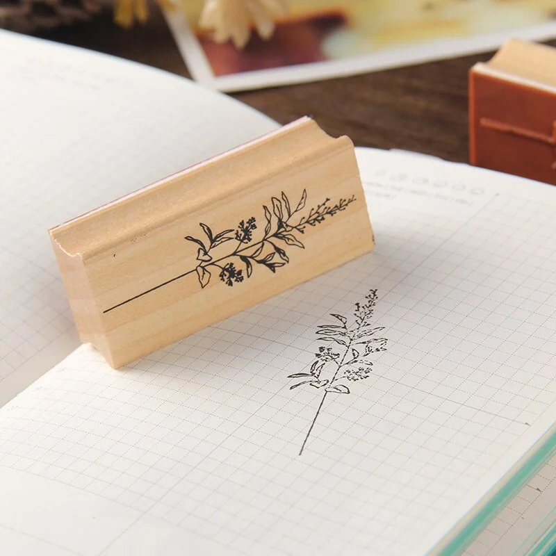 빈티지 식물 나무 나무 고무 스탬프 세트 Diy 고무  - Vintage Collectible Stamps 리뷰 및 가격