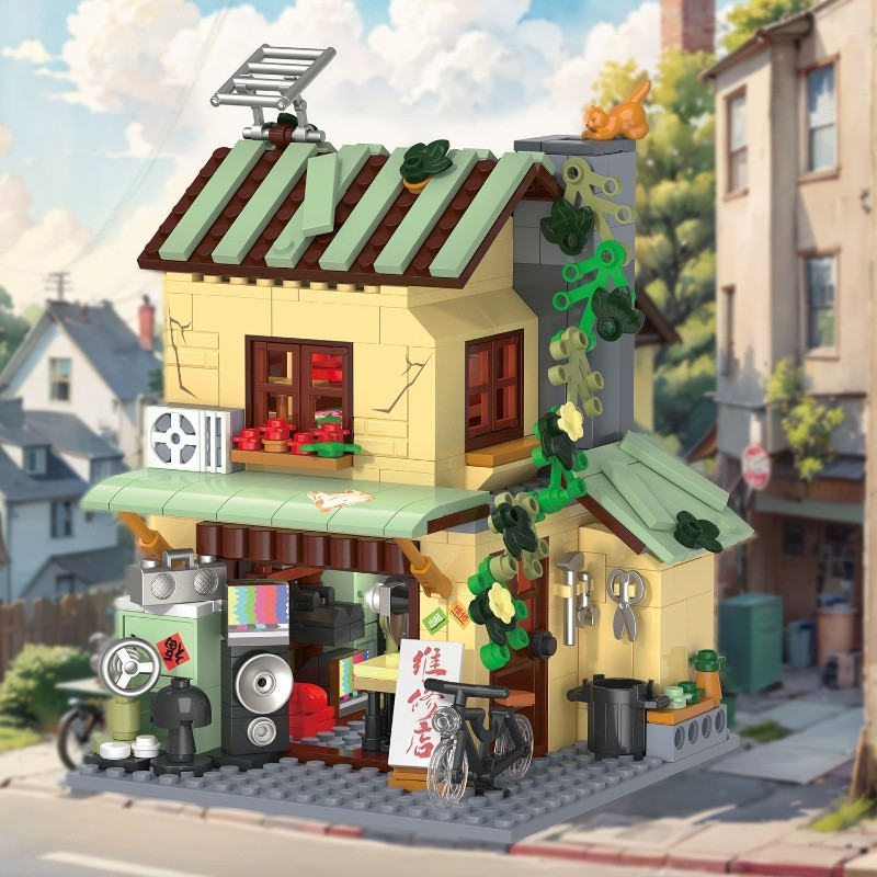 미니 스트리트 빈티지 백화점 빌딩 블록 레트로 옛날 상 - Vintage Collectible Toy Store 리뷰 및 가격