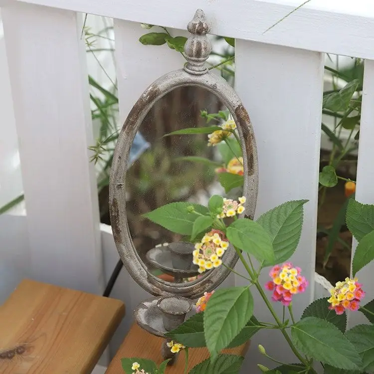 빈티지 캔들스틱 캔들 벽 장식 거울 정원 벽 장식 캔들 - Vintage Collectible Glass 리뷰 및 가격
