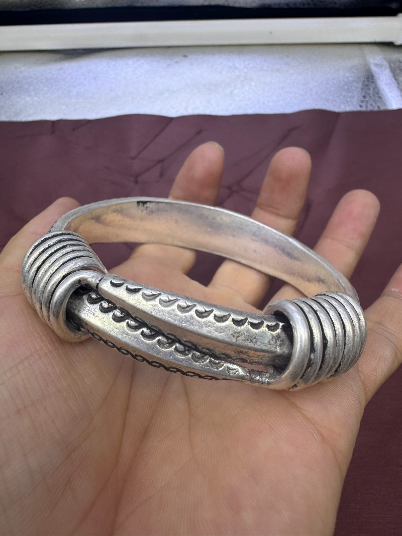 빈티지 수집용 구리 팔찌, 앤틱 조각 티베트 미아오족  - Vintage Collectible Jewelry 리뷰 및 가격