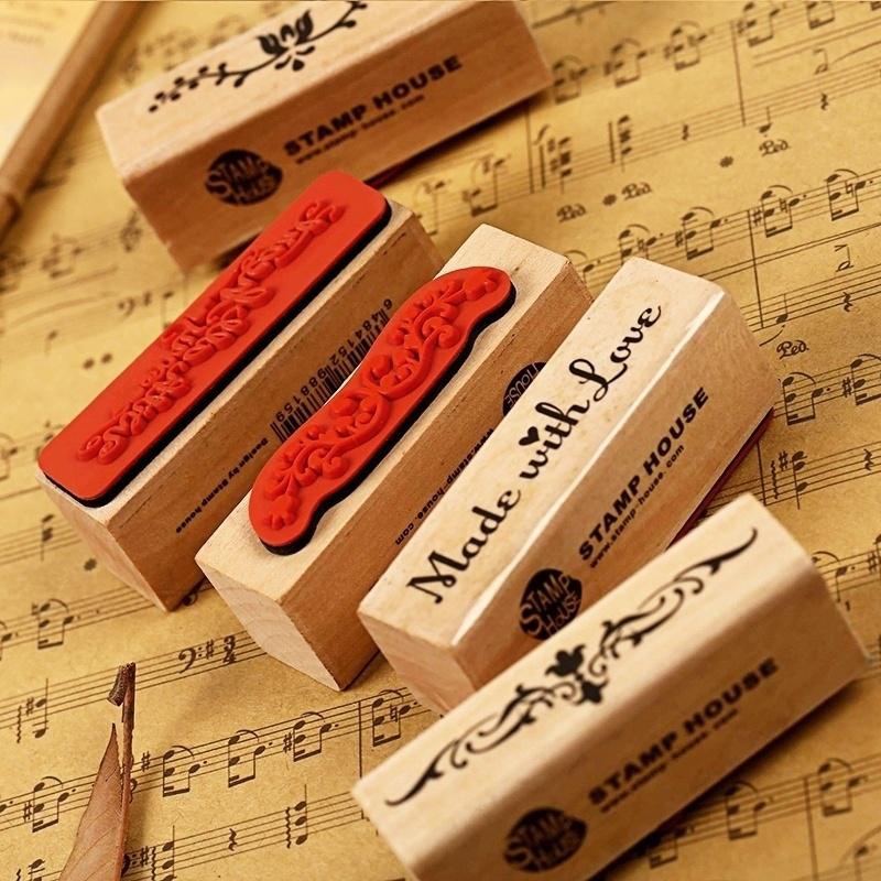 빈티지 스트립 나무 고무 스탬프 어린이 DIY 수제 스 - Vintage Collectible Stamps 리뷰 및 가격