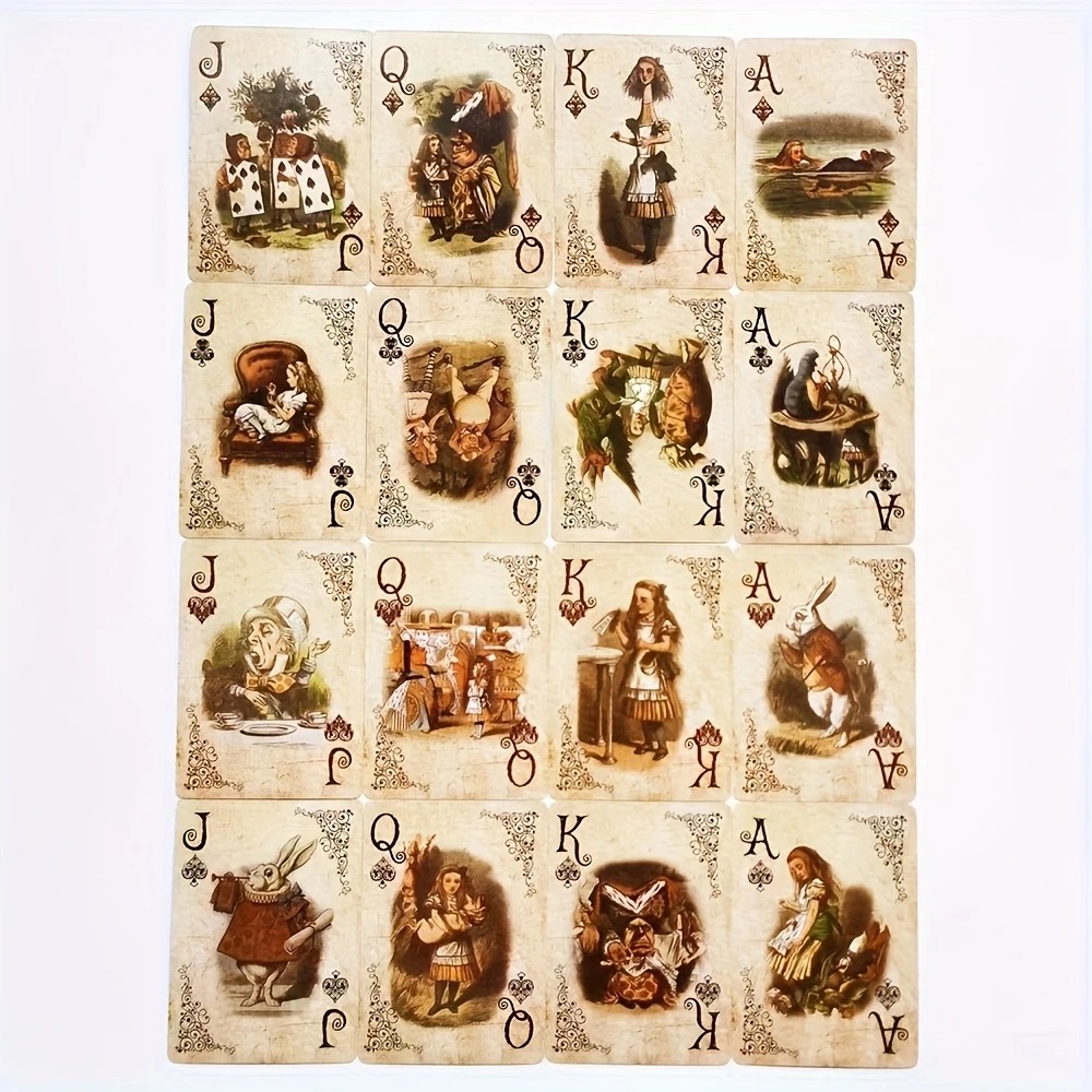 54PCS 앨리스 빈티지 종이 포커. 이상한 나라의 앨 - Vintage Collectible Playing Cards 리뷰 및 가격