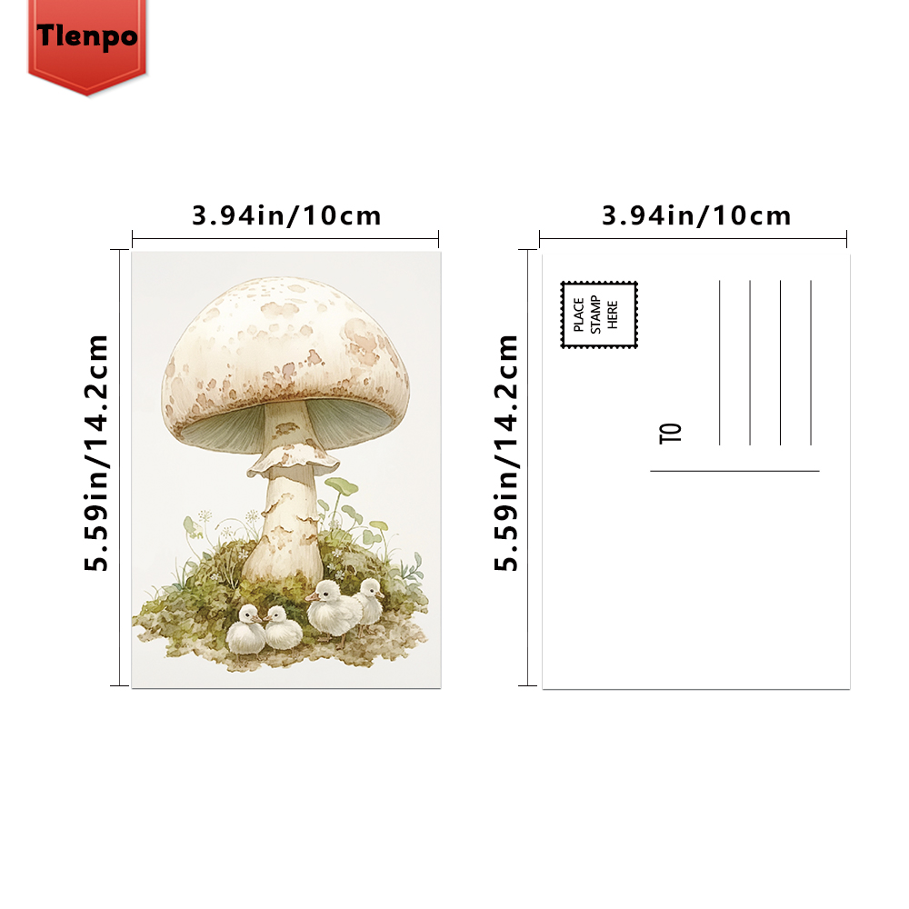32개, 빈티지 버섯 엽서, 식물 예술, 인사말 카드, - Collectible Vintage Greeting Cards 리뷰 및 가격