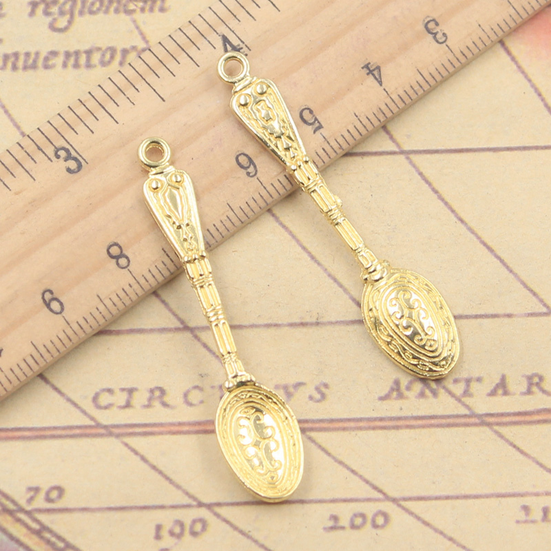 10pcs 매력 패턴 스푼 48x10mm 티베트어 실버 - Vintage Collectible Spoons 리뷰 및 가격