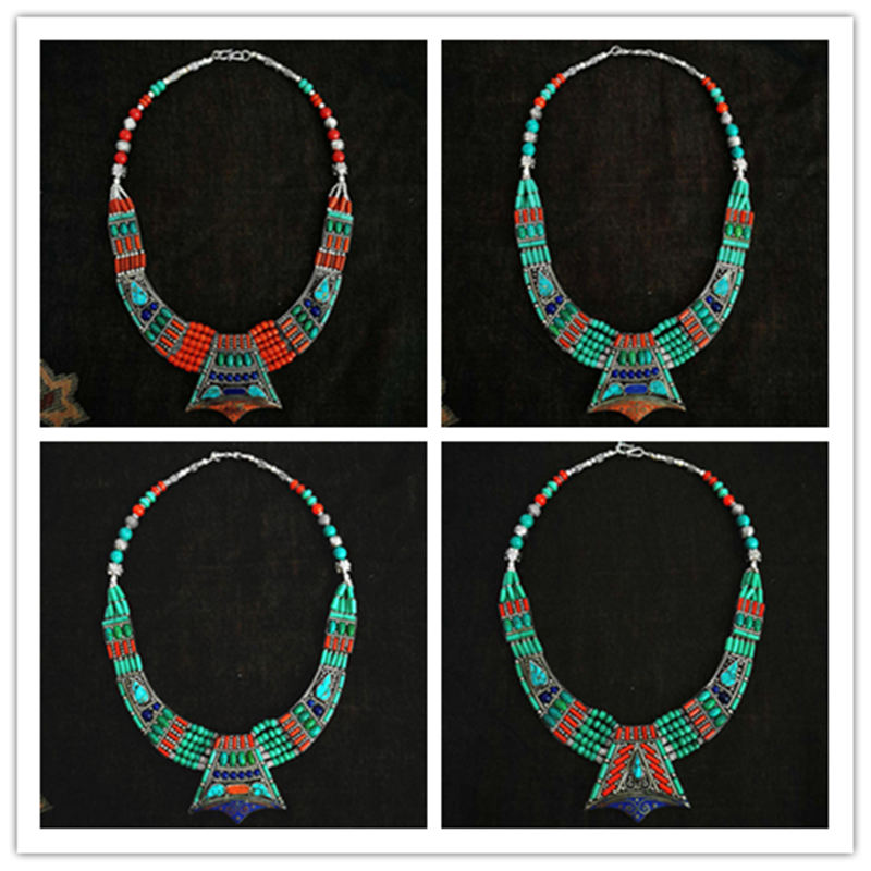 BOHO 빈티지 목걸이 컬렉션, 구리 상감 큰 펜던트  - Vintage Collectible Jewelry 리뷰 및 가격