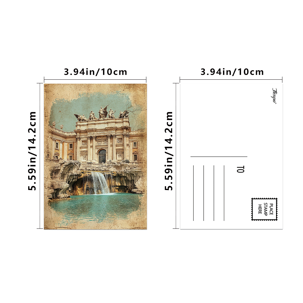 32개 빈티지 유럽 랜드마크 엽서 시리즈, 주택 건물  - Collectible Vintage Greeting Cards 리뷰 및 가격